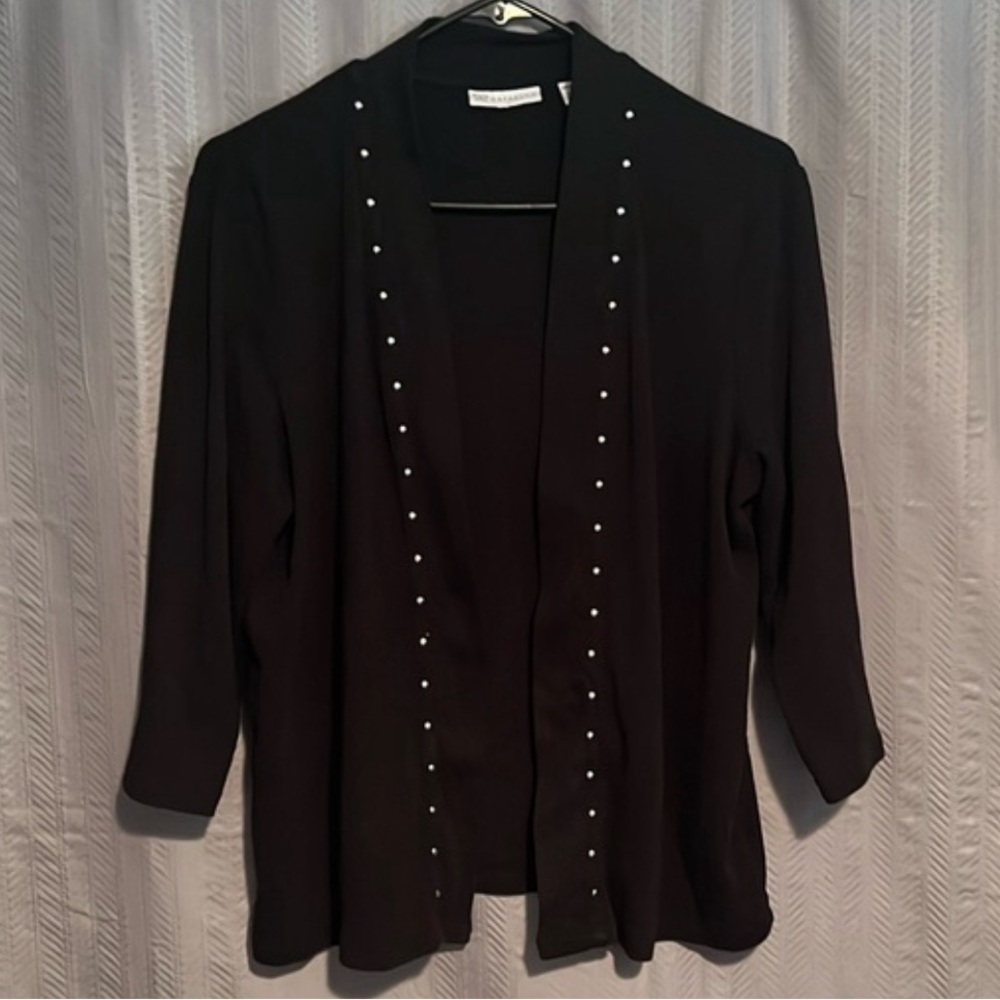 Rafaella Black Cardigan with Luxurious Knit Design